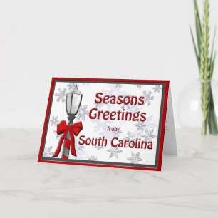 South Carolina Frohen Festtage Lamp Schneeflocke Feiertagskarte