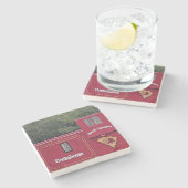 South Carolina Gamecocks Cockaboose Untersetzer. Steinuntersetzer (Seitenansicht)