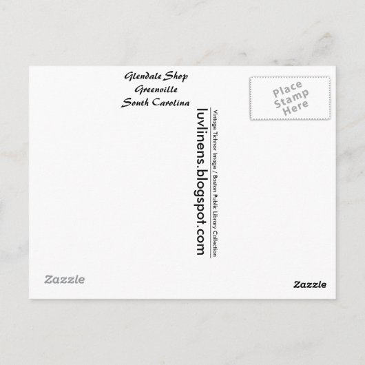 South Carolina, Glendale Shop, Greenville Postkarte (Rückseite)