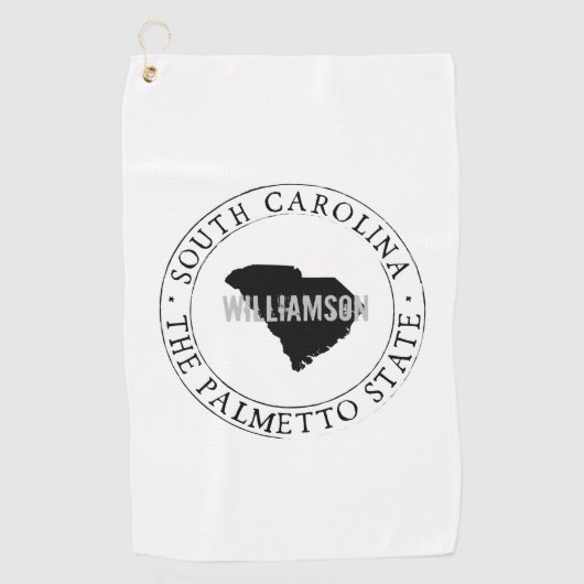 South Carolina Golf Handtuchname Golfhandtuch (Vorderseite)