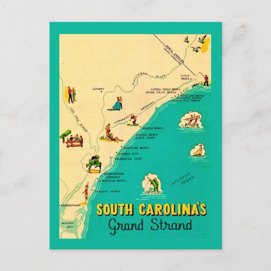 South Carolina Grand Strand Postcard Postkarte (Vorderseite)