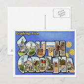 South Carolina - Grußworte von US-Staaten Postkarte (Vorne/Hinten)