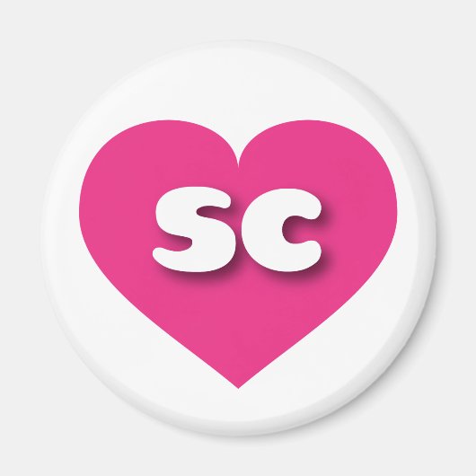 South Carolina heißen rosa Herz - I Liebe sc Magnet (Vorne)