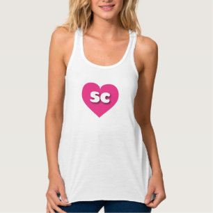 South Carolina heißen rosa Herz - I Liebe sc Tank Top