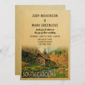 South Carolina Hochzeitseinladung Rustikale Kabine Einladung (Vorne/Hinten)