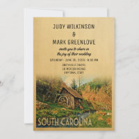 South Carolina Hochzeitseinladung Rustikale Kabine
