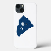 South Carolina in Blue und White Case-Mate iPhone Hülle (Rückseite)