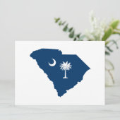 South Carolina in Blue und White Einladung (Stehend Vorderseite)