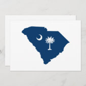 South Carolina in Blue und White Einladung (Vorne/Hinten)