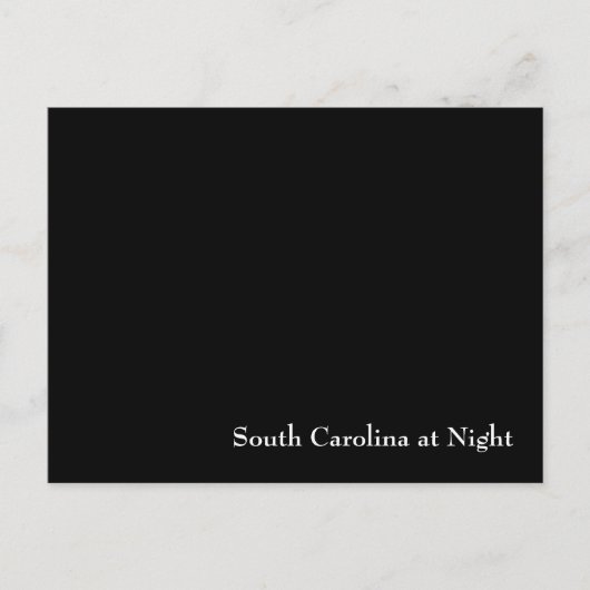 South Carolina in der Nacht Postkarte (Vorderseite)