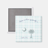 South Carolina Karierter Südlicher Charme Magnet (Vorderseite/Rückseite)