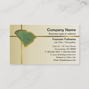 South Carolina Karte Business Card