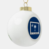 South Carolina Keramik Kugel-Ornament (Links)