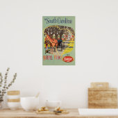 South Carolina Kunst Druck Burger Bier Reiseplakat Poster (Küche)