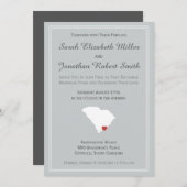 South Carolina Liebe - Einladung zur Hochzeit (Vorne/Hinten)