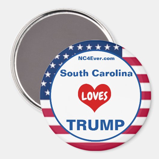 South Carolina LIEBEN TRUMP Patriotic Kühlschrank Magnet (Vorderseite/Rückseite)