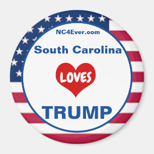 South Carolina LIEBEN TRUMP Patriotic Kühlschrank Magnet