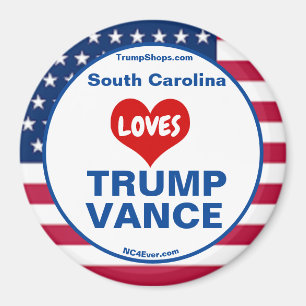 South Carolina LIEBEN TRUMP VANCE patriotisch Magnet