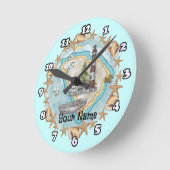 South Carolina Lighthouse Runde Wanduhr (Winkel)