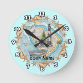 South Carolina Lighthouse Runde Wanduhr (Vorderseite)