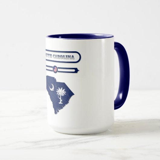 SOUTH CAROLINA MAP, SOUTH CAROLINA. SAMER BRASIL TASSE (VorderseiteRechts)