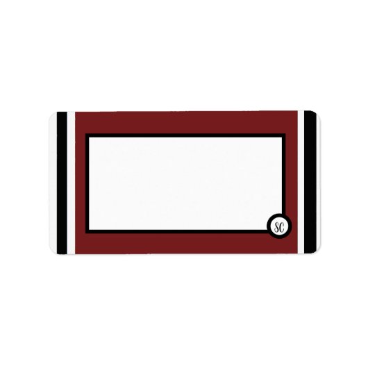 South Carolina Mit Monogramm Design Adressaufkleber (Vorne)