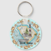 South Carolina Muscheln Lighthouse Schlüsselanhäng Schlüsselanhänger (Vorderseite)