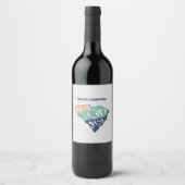 South Carolina Nickname Kunst und Kultur Weinetikett (Vorderseite)