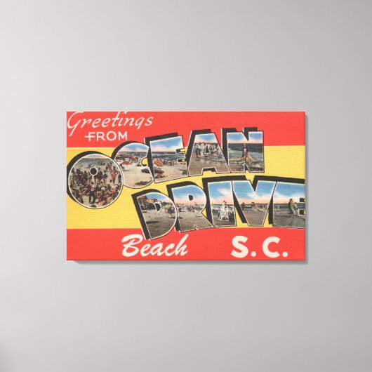 South Carolina - Ocean Drive Beach Leinwanddruck (Vorderseite)