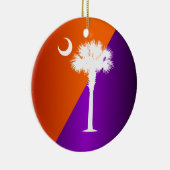 South Carolina Orange & Lila Keramik Ornament (Rechts)