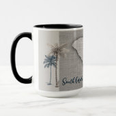 South Carolina Palm Tree Linen Tasse (Links)