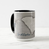 South Carolina Palm Tree Linen Tasse (Vorderseite Links)