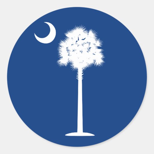 South Carolina Palmetto und Crescent Moon Sticker (Vorderseite)