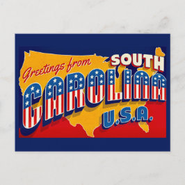 South Carolina Patriotic Greeting Postcard Postkarte