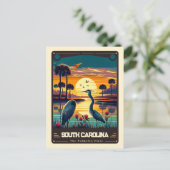 South Carolina | Patriotischer Geist Vintag Postkarte (Stehend Vorderseite)