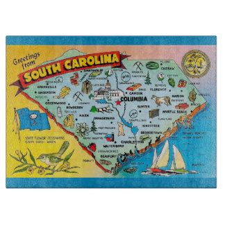 South Carolina Postcard Schneidebrett