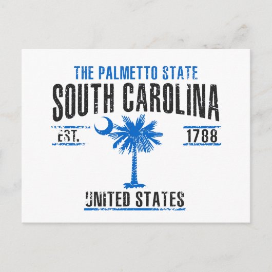 South Carolina Postkarte (Vorderseite)