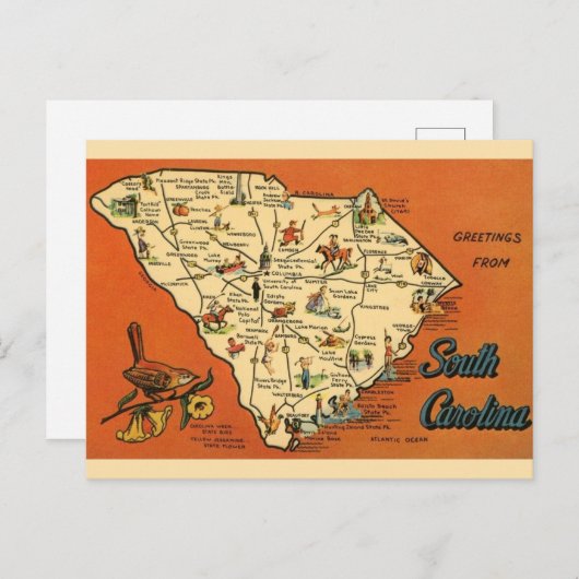 South Carolina Postkarte (Vorne/Hinten)