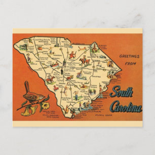 South Carolina Postkarte