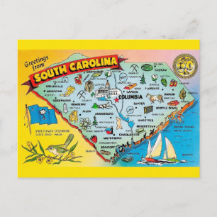South Carolina Postkarte