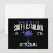 South Carolina Postkarte (Vorne/Hinten)