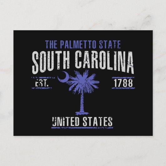 South Carolina Postkarte (Vorderseite)