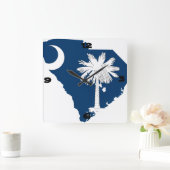 South Carolina Quadratische Wanduhr (Zuhause)