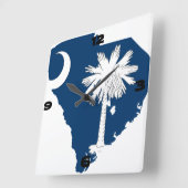 South Carolina Quadratische Wanduhr (Winkel)