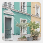 South Carolina Rainbow Row Personalisiert Sticker (Vorderseite)