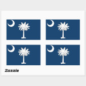 South Carolina Rechteckiger Aufkleber (Blatt)