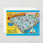 South Carolina Retro Postcard Postkarte (Vorne/Hinten)