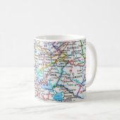 South Carolina Road Map Mug Kaffeetasse (VorderseiteRechts)