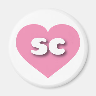 South Carolina - rosa Herz - I Liebe Magnet