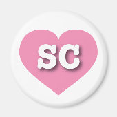 South Carolina - Rosa Herz - I Liebe SC Magnet (Vorne)